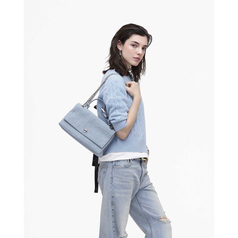 MARC JACOBS The Suede Croc Dual Convertible Shoulder Bag image number 1